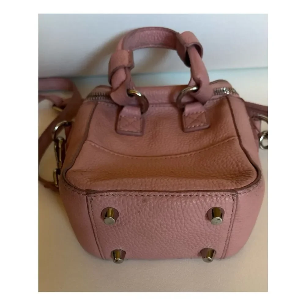 Brandon Blackwood Leather Portmore Crossbody in Blush